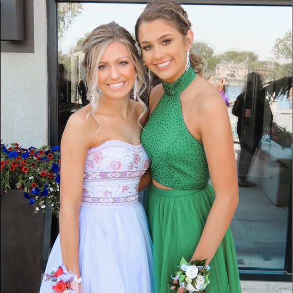 Green Sherri Hill Prom Dress - Picture 4 of 4